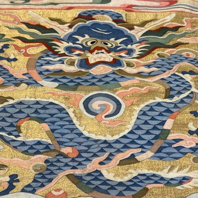 A Chinese kesi 'Deer, Crane and Dragon' panel — photo 16