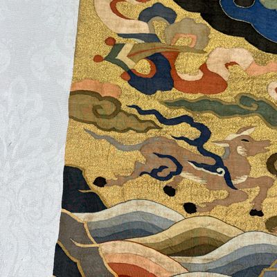 A Chinese kesi 'Deer, Crane and Dragon' panel — photo 24