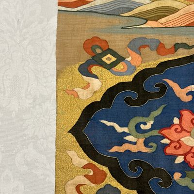 A Chinese kesi 'Deer, Crane and Dragon' panel — photo 25