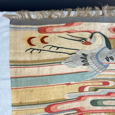 A Chinese kesi 'Deer, Crane and Dragon' panel — photo 26