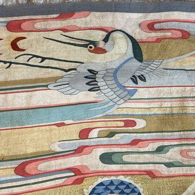 A Chinese kesi 'Deer, Crane and Dragon' panel — photo 27