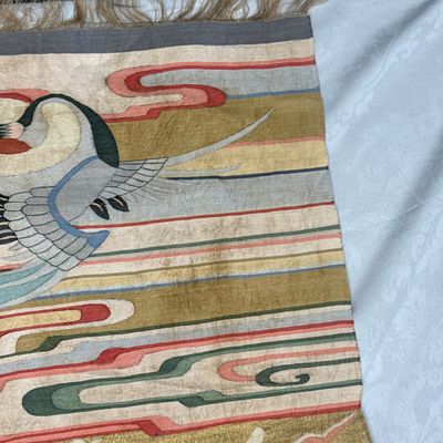 A Chinese kesi 'Deer, Crane and Dragon' panel — photo 29