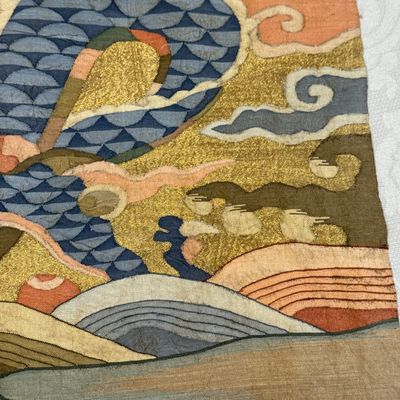 A Chinese kesi 'Deer, Crane and Dragon' panel — photo 35