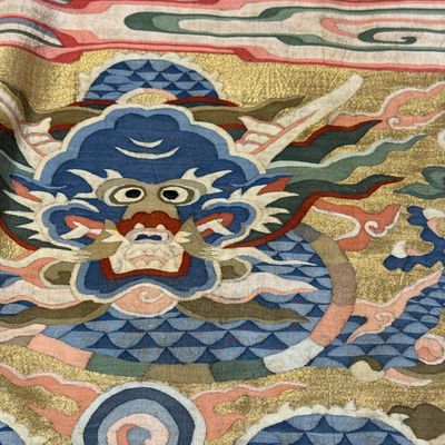 A Chinese kesi 'Deer, Crane and Dragon' panel — photo 36