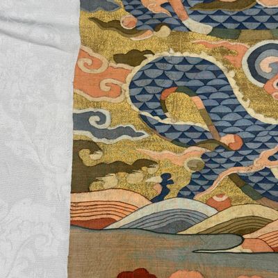 A Chinese kesi 'Deer, Crane and Dragon' panel — photo 7