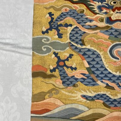 A Chinese kesi 'Deer, Crane and Dragon' panel — photo 8