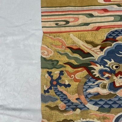 A Chinese kesi 'Deer, Crane and Dragon' panel — photo 9