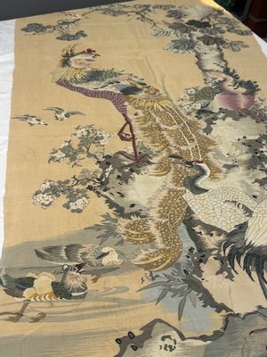 A Chinese kesi 'Phoenixes and Birds' panel — photo 1