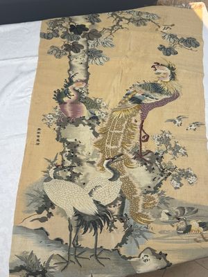 A Chinese kesi 'Phoenixes and Birds' panel — photo 2