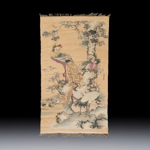 A Chinese kesi 'Phoenixes and Birds' panel — photo 1