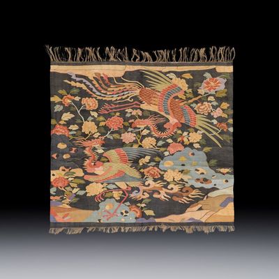 A Chinese kesi 'Phoenixes' panel, 19/20th C.