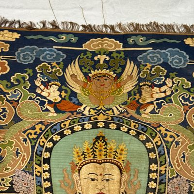 A Chinese kesi silk 'Bodhisattva Samantabhadra' thangka — 照片 19