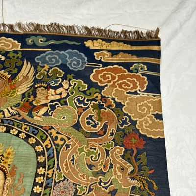 A Chinese kesi silk 'Bodhisattva Samantabhadra' thangka — 照片 20