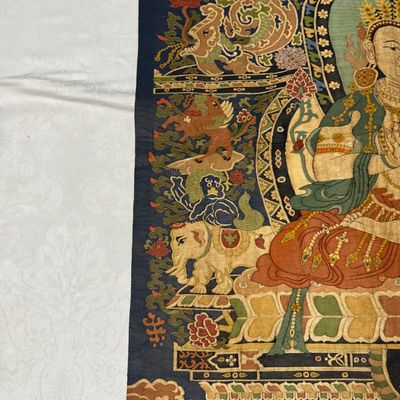 A Chinese kesi silk 'Bodhisattva Samantabhadra' thangka — 照片 5
