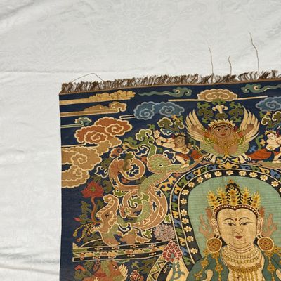 A Chinese kesi silk 'Bodhisattva Samantabhadra' thangka — 照片 6