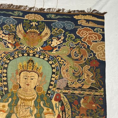 A Chinese kesi silk 'Bodhisattva Samantabhadra' thangka — 照片 8