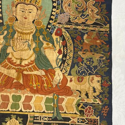 A Chinese kesi silk 'Bodhisattva Samantabhadra' thangka — 照片 9