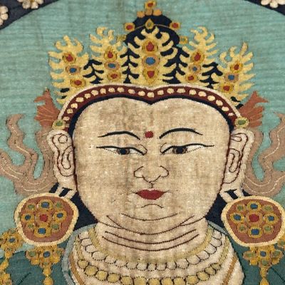 A Chinese kesi silk 'Bodhisattva Samantabhadra' thangka — 照片 10