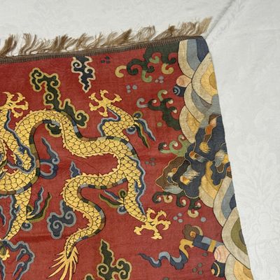 A Chinese kesi silk 'Dragons and Phoenixes' panel — photo 11