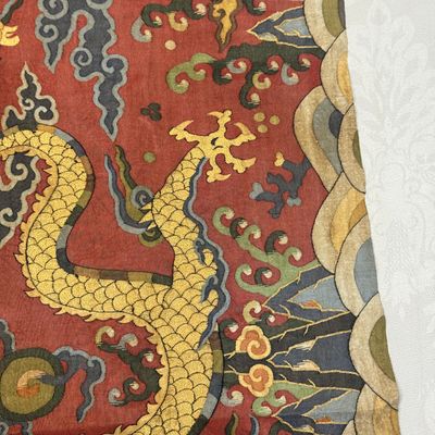 A Chinese kesi silk 'Dragons and Phoenixes' panel — photo 14