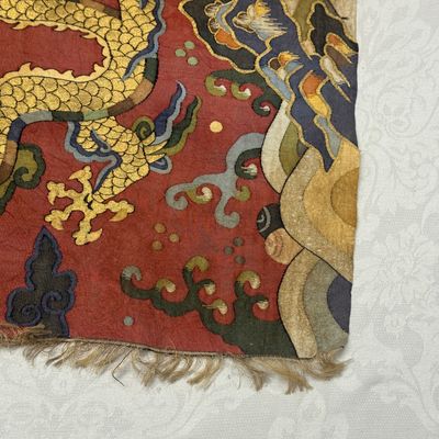 A Chinese kesi silk 'Dragons and Phoenixes' panel — photo 15