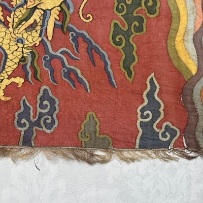 A Chinese kesi silk 'Dragons and Phoenixes' panel — photo 21