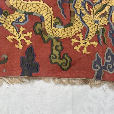 A Chinese kesi silk 'Dragons and Phoenixes' panel — photo 22