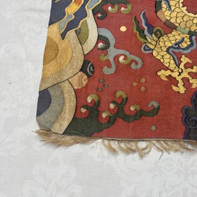 A Chinese kesi silk 'Dragons and Phoenixes' panel — photo 23