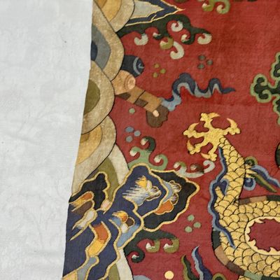 A Chinese kesi silk 'Dragons and Phoenixes' panel — photo 26