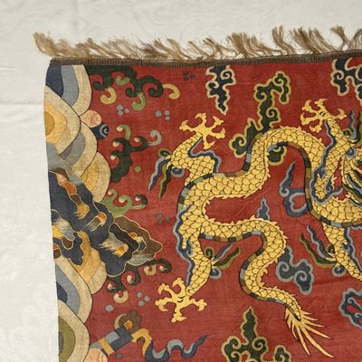 A Chinese kesi silk 'Dragons and Phoenixes' panel — photo 28