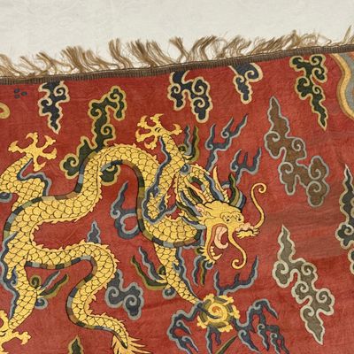 A Chinese kesi silk 'Dragons and Phoenixes' panel — photo 29