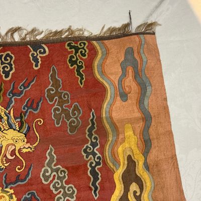 A Chinese kesi silk 'Dragons and Phoenixes' panel — photo 30