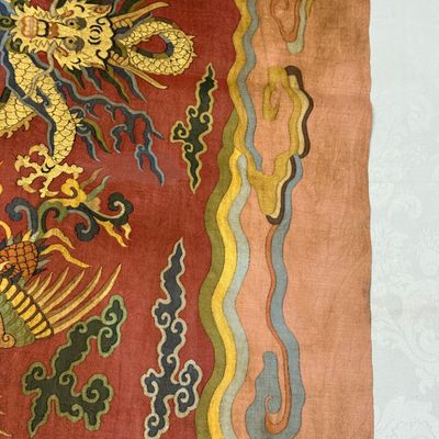 A Chinese kesi silk 'Dragons and Phoenixes' panel — photo 32