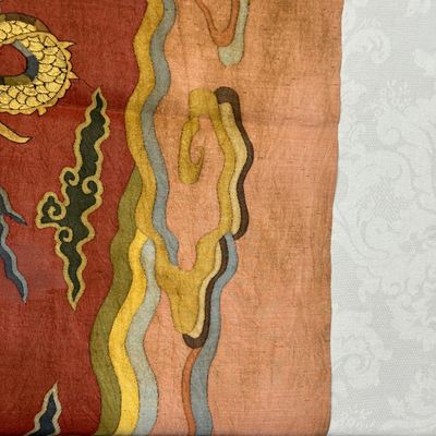 A Chinese kesi silk 'Dragons and Phoenixes' panel — photo 33