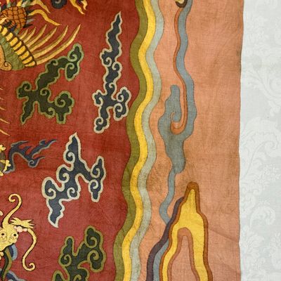 A Chinese kesi silk 'Dragons and Phoenixes' panel — photo 34