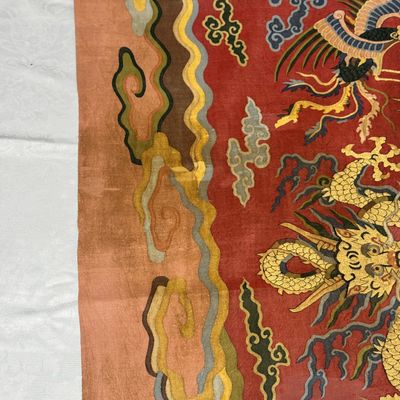A Chinese kesi silk 'Dragons and Phoenixes' panel — photo 8