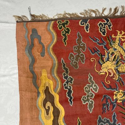 A Chinese kesi silk 'Dragons and Phoenixes' panel — photo 9