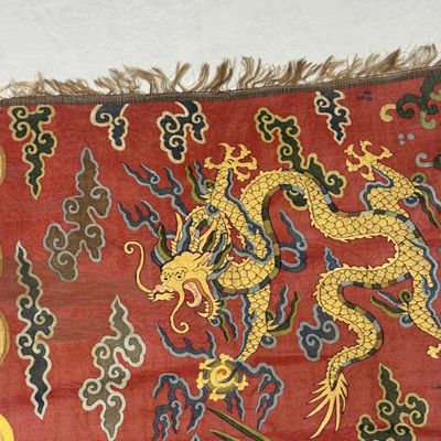 A Chinese kesi silk 'Dragons and Phoenixes' panel — photo 10