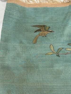 A Chinese kesi silk 'Pheasants Among Flowers and Rockwork' panel — photo 6