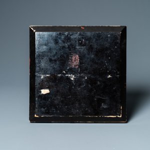 A Chinese lacquered and painted wooden 'Feng Shui' compass, various marks, 19th C. — 照片 4