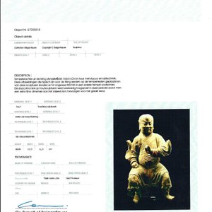 A Chinese lacquered and polychromed wood sculpture of a Buddhist guardian, Ming — 照片 8