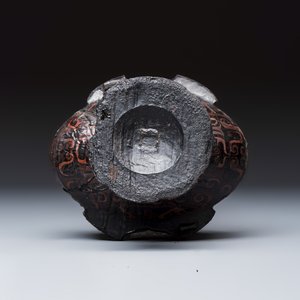 A Chinese lacquered stem cup with two handles — photo 7