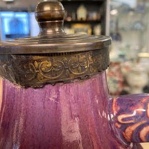 A Chinese lamp-mounted flambé-glazed vase, Qianlong — 照片 12