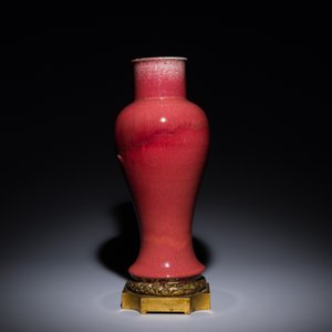 A Chinese langyao-glazed 'guanyin zun' vase with a gilt bronze mount, Kangxi — photo 2