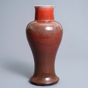 A Chinese langyao slender baluster vase, 19th C. — photo 1