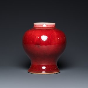 A Chinese langyao vase on a fine wooden base, 18/19th C. — 照片 3