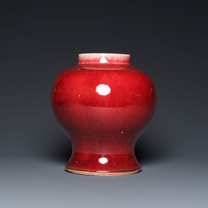 A Chinese langyao vase on a fine wooden base, 18/19th C. — 照片 4