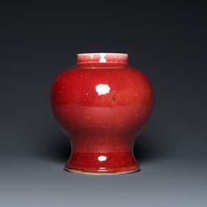 A Chinese langyao vase on a fine wooden base, 18/19th C. — 照片 5