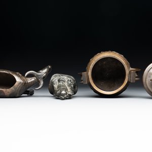 A Chinese 'Laozi on Buffalo' covered censer and a ding-form covered censer, Ming/Qing — foto 5