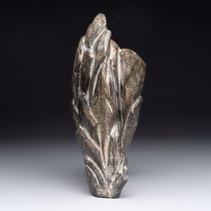 A Chinese Lingbi stone scholar's rock on wooden stand, Yun Tai 雲台 mark, 19/20th C. — photo 8